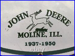 Vintage Large 30 John Deere Farm Equipment Tractors Porcelain Gas Oil Sign