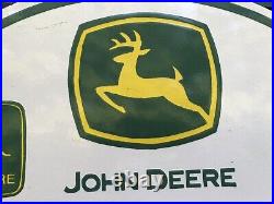 Vintage Large 30 John Deere Farm Equipment Tractors Porcelain Gas Oil Sign