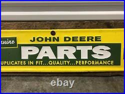 Vintage Large 45.5 John Deere Parts Metal Sign Gas & Oil
