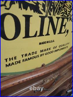 Vintage Large John Deere 30 Porcelain Sign Farming Tractor Dealer Sales Service