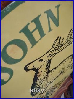 Vintage Large John Deere 30 Porcelain Sign Farming Tractor Dealer Sales Service