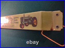 Vintage Large John Deere Porcelain Door Push Bar Farm Equipment Tractor Sign