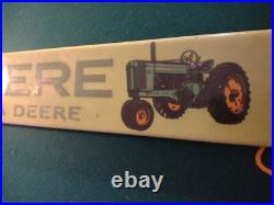 Vintage Large John Deere Porcelain Door Push Bar Farm Equipment Tractor Sign