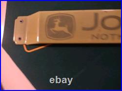 Vintage Large John Deere Porcelain Door Push Bar Farm Equipment Tractor Sign