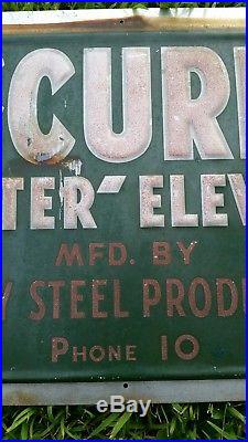 Vintage McCurdy Master Elevator Sign, McCurdy Steel Products Sign, Farm Sign