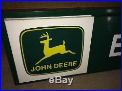 Vintage Metal 1970's John Deere Dealership ENTRANCE Sign Old Logo 50 Long