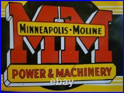 Vintage Minneapolis Moline Porcelain Sign Modern Machinery Tractors John Deere Vintage Minneapolis Moline Porcelain Sign Modern Machinery Tractors John Deere