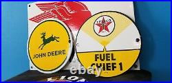 Vintage Mobil, Texaco, Lion Gasoline, John Deere 4 Porcelain Gas Service Signs