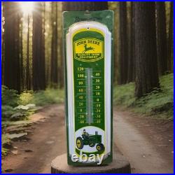 Vintage NEWithOLD John Deere Quality Farm Equipment THERMOMETER Outdoor Metal 27