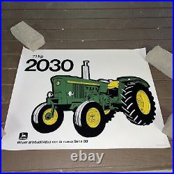 Vintage NOS 1973 John Deere Poster Sign 71 HP 2030 Increased Productivity