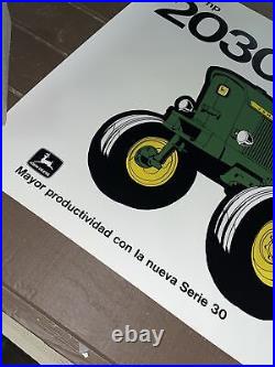 Vintage NOS 1973 John Deere Poster Sign 71 HP 2030 Increased Productivity