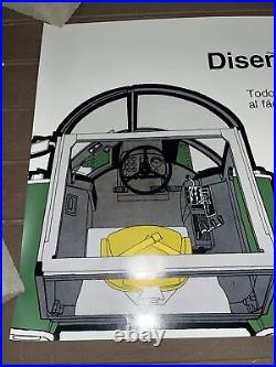 Vintage NOS 1973 John Deere Tractor Poster Sign Spanish Increased Productivity