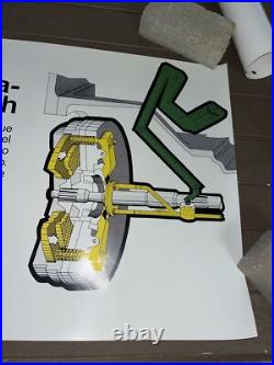 Vintage NOS 1973 John Deere Tractor Poster Sign Spanish Perma Clutch Promotion