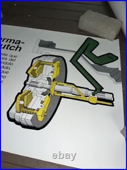 Vintage NOS 1973 John Deere Tractor Poster Sign Spanish Perma Clutch Promotion