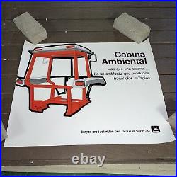Vintage NOS 1973 John Deere Tractor Poster Sign Spanish Promotion Ambient Cab