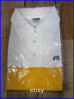 Vintage NOS John Deere Unopened Uniform Polo Shirt Green Yellow White with Pants