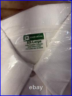 Vintage NOS John Deere Unopened Uniform Polo Shirt Green Yellow White with Pants