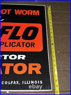 Vintage NOS Sign Control Root Worm Use Fee-Flo Insecticide Applicator Colfax ILL