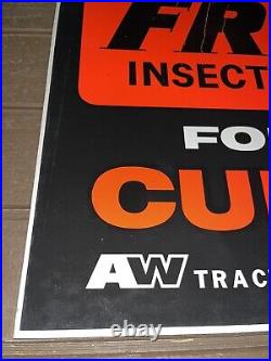 Vintage NOS Sign Control Root Worm Use Fee-Flo Insecticide Applicator Colfax ILL