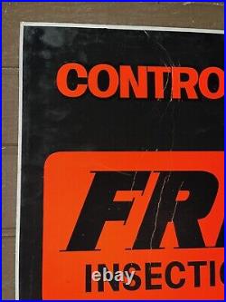 Vintage NOS Sign Control Root Worm Use Fee-Flo Insecticide Applicator Colfax ILL