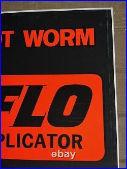 Vintage NOS Sign Control Root Worm Use Fee-Flo Insecticide Applicator Colfax ILL