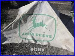 Vintage Original Antique Agricultural Tractor John Deere Umbrella In Nice