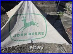 Vintage Original Antique Agricultural Tractor John Deere Umbrella In Nice