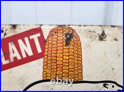 Vintage Original Bear Seed Corn Sign Farm Feed Tractor John Deere Case IH Vintage Original Bear Seed Corn Sign Farm Feed Tractor John Deere Case IH