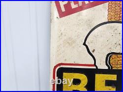 Vintage Original Bear Seed Corn Sign Farm Feed Tractor John Deere Case IH Vintage Original Bear Seed Corn Sign Farm Feed Tractor John Deere Case IH