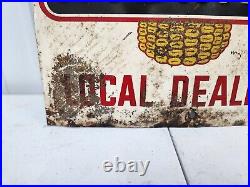 Vintage Original Bear Seed Corn Sign Farm Feed Tractor John Deere Case IH Vintage Original Bear Seed Corn Sign Farm Feed Tractor John Deere Case IH