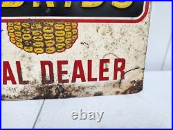 Vintage Original Bear Seed Corn Sign Farm Feed Tractor John Deere Case IH Vintage Original Bear Seed Corn Sign Farm Feed Tractor John Deere Case IH