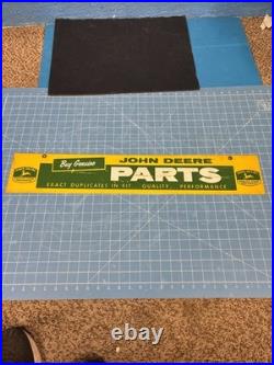 Vintage Original Genuine John Deere Dealer Parts Metal Sign from the 1950's 28x5