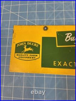 Vintage Original Genuine John Deere Dealer Parts Metal Sign from the 1950's 28x5