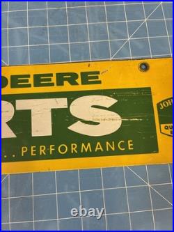 Vintage Original Genuine John Deere Dealer Parts Metal Sign from the 1950's 28x5