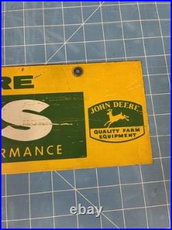Vintage Original Genuine John Deere Dealer Parts Metal Sign from the 1950's 28x5