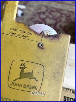 Vintage Original JOHN DEERE Glass Rain Gauge No Tube