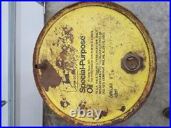 Vintage Original John Deere Special Purpose Oil Drum Barrel Sign Tractor Farm