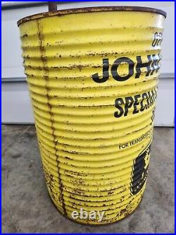 Vintage Original John Deere Special Purpose Oil Drum Barrel Sign Tractor Farm