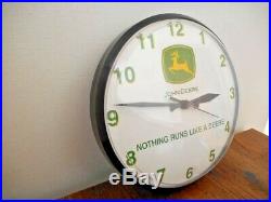 Vintage Original Rare John Deere Sign Advertising Clock 80's Move Collectibles