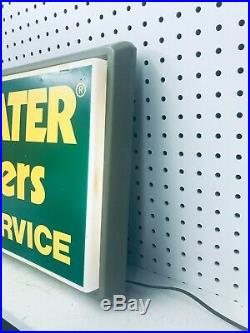 Vintage Original Weed Eater Sales & Service Lighted Clock Collectable Sign USA
