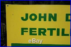 Vintage Porcelain John Deere Fertilizer Sign Euc Barn Find