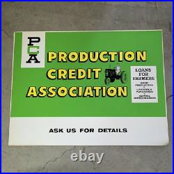 Vintage Production Credit Association PCA Display Sign NOS Loans For Farmers