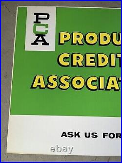 Vintage Production Credit Association PCA Display Sign NOS Loans For Farmers