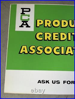 Vintage Production Credit Association PCA Display Sign NOS Loans For Farmers