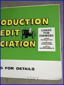 Vintage Production Credit Association PCA Display Sign NOS Loans For Farmers