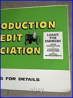 Vintage Production Credit Association PCA Display Sign NOS Loans For Farmers