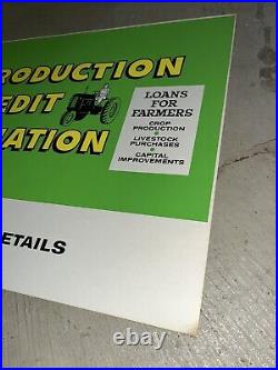 Vintage Production Credit Association PCA Display Sign NOS Loans For Farmers