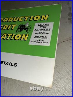 Vintage Production Credit Association PCA Display Sign NOS Loans For Farmers