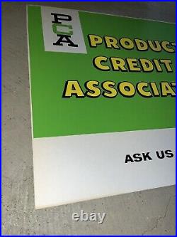 Vintage Production Credit Association PCA Display Sign NOS Loans For Farmers