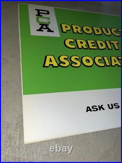 Vintage Production Credit Association PCA Display Sign NOS Loans For Farmers